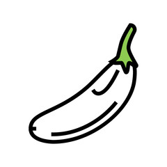 eggplant white color icon vector. eggplant white sign. isolated symbol illustration