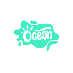 ocean logo design. ocean doodle 