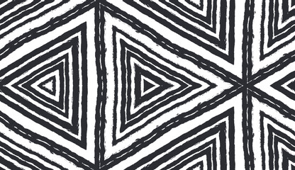 Exotic seamless pattern. Black symmetrical