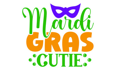 Naklejka premium Mardi Gras SVG Design Template