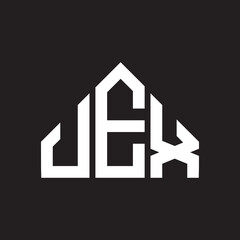 JEX letter logo design on Black background. JEX creative initials letter logo concept. JEX letter design. 