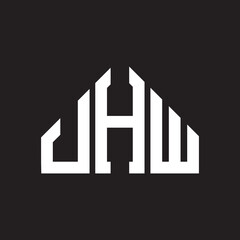 JHW letter logo design on Black background. JHW creative initials letter logo concept. JHW letter design. 
