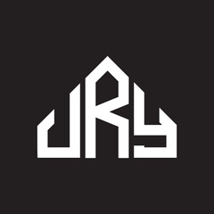 JRY letter logo design on Black background. JRY creative initials letter logo concept. JRY letter design. 
