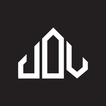 JOV letter logo design on Black background. JOV creative initials letter logo concept. JOV letter design. 

