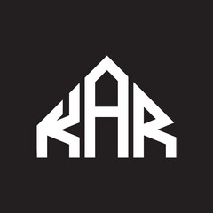 KAR letter logo design on Black background. KAR creative initials letter logo concept. KAR letter design. 
