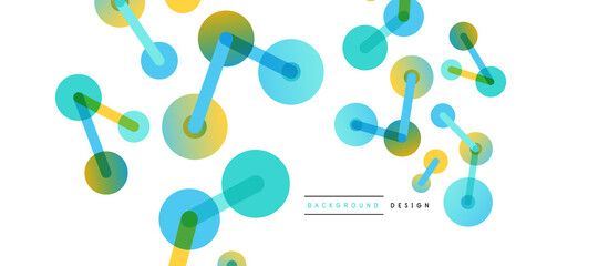 Network concept abstract background. Dots connection. Big data idea. Business template for wallpaper, banner, background or landing