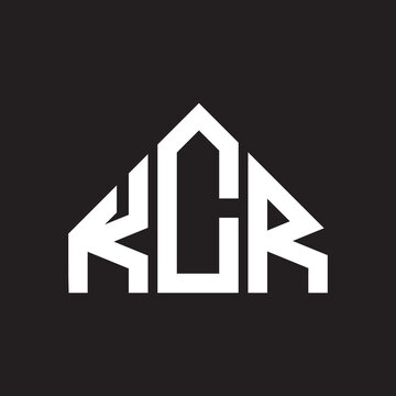 KCR letter logo design on Black background. KCR creative initials letter logo concept. KCR letter design. 

