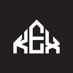 KEX letter logo design on Black background. KEX creative initials letter logo concept. KEX letter design. 

