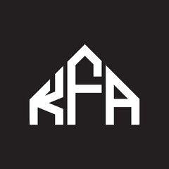 KFA letter logo design on Black background. KFA creative initials letter logo concept. KFA letter design. 
