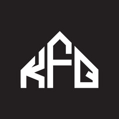 KFQ letter logo design on Black background. KFQ creative initials letter logo concept. KFQ letter design. 
