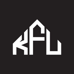 KFU letter logo design on Black background. KFU creative initials letter logo concept. KFU letter design. 

