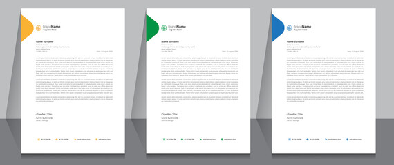 Letterhead Format Template, Business Style Letterhead Design Template. Company Letterhead Template Designs.
