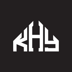 KHY letter logo design on Black background. KHY creative initials letter logo concept. KHY letter design. 
