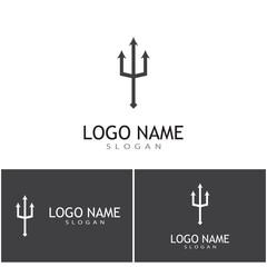 Trident Logo Template vector icon illustration design