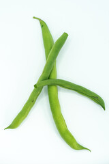 green beans isolated on white