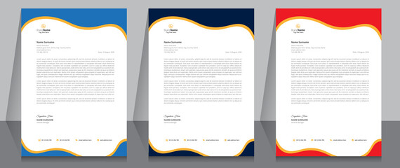 Letterhead Format Template, Business Style Letterhead Design Template. Company Letterhead Template Designs.
