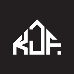 KJF letter logo design on black background. KJF creative initials letter logo concept. KJF letter design. 