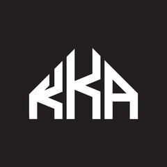 KKA letter logo design on black background. KKA  Vcreative initials letter logo concept. KKA letter design.