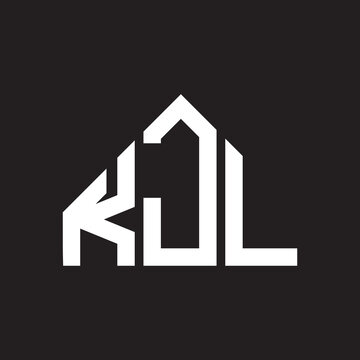 KJL letter logo design on black background. KJL creative initials letter logo concept. KJL letter design. 