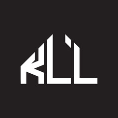 KLL letter logo design on black background. KLL creative initials letter logo concept. KLL letter design. 