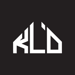 KLO letter logo design on black background. KLO  creative initials letter logo concept. KLO letter design.