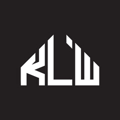 KLW letter logo design on black background. KLW  creative initials letter logo concept. KLW letter design.