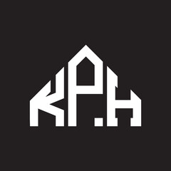 KPH letter logo design on Black background. KPH creative initials letter logo concept. KPH letter design. 
