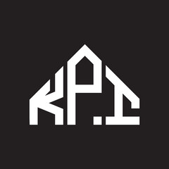 KPI letter logo design on Black background. KPI creative initials letter logo concept. KPI letter design. 
