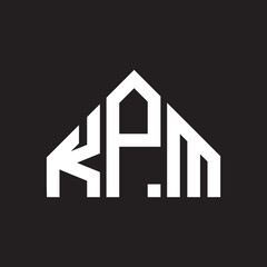 KPM letter logo design on Black background. KPM creative initials letter logo concept. KPM letter design.
 