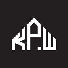 KPW letter logo design on Black background. KPW creative initials letter logo concept. KPW letter design. 
