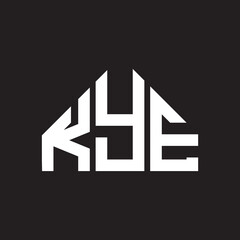 KYE letter logo design on black background. KYE  creative initials letter logo concept. KYE letter design.
