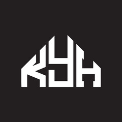 KYH letter logo design on black background. KYH creative initials letter logo concept. KYH letter design. 