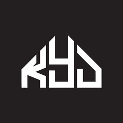 KYJ letter logo design on black background. KYJ creative initials letter logo concept. KYJ letter design. 