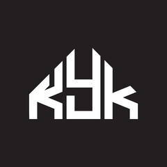 KYK letter logo design on black background. KYK  creative initials letter logo concept. KYK letter design.