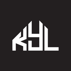 KYL letter logo design on black background. KYL creative initials letter logo concept. KYL letter design. 
