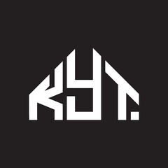 KYT letter logo design on black background. KYT  creative initials letter logo concept. KYT letter design.