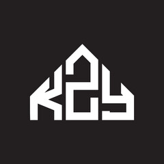 KZY letter logo design on black background. KZY  creative initials letter logo concept. KZY letter design.