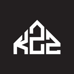 KZZ letter logo design on black background. KZZ  creative initials letter logo concept. KZZ letter design.