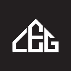 Fototapeta CEG letter logo design on Black background. CEG creative initials letter logo concept. CEG letter design.  obraz
