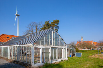 An old large greenhouse