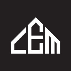 CEM letter logo design on Black background. CEM creative initials letter logo concept. CEM letter design. 