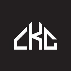 CKC letter logo design on Black background. CKC creative initials letter logo concept. CKC letter design. 