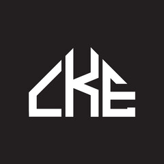 CKE letter logo design on Black background. CKE creative initials letter logo concept. CKE letter design. 