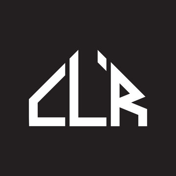 CLR letter logo design on Black background. CLR creative initials letter logo concept. CLR letter design. 
