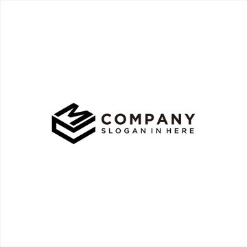 MC letter logo design vector image,CM logo vector illustration