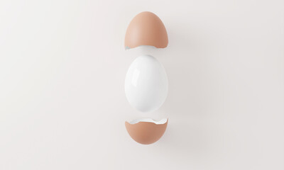 Raw fresh chicken eggs . Closeup macro