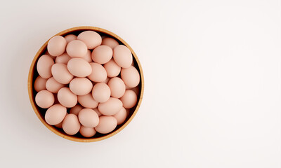 Raw fresh chicken eggs . Closeup macro