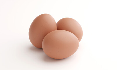 Raw fresh chicken eggs . Closeup macro