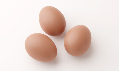 Raw fresh chicken eggs . Closeup macro