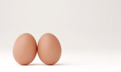 Raw fresh chicken eggs . Closeup macro